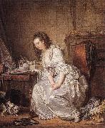 GREUZE, Jean-Baptiste The Broken Mirror sd oil painting artist